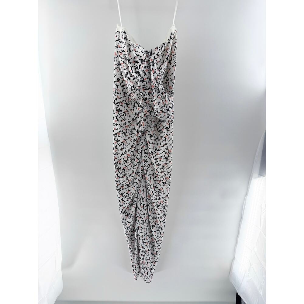 Veronica Beard Strapless Floral Ruched Maxi Dress White Multi Women's Size 4